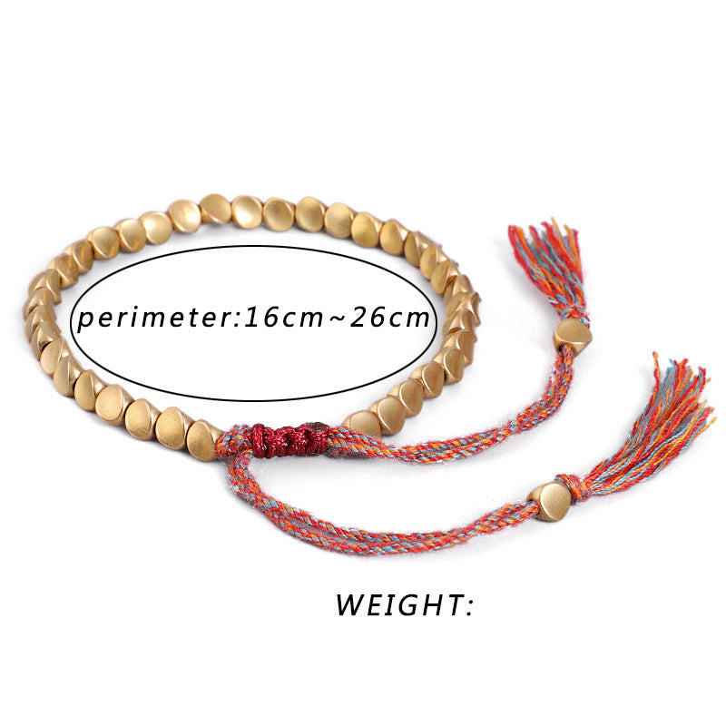 Tibetan Copper Beads Healing Luck Bracelet