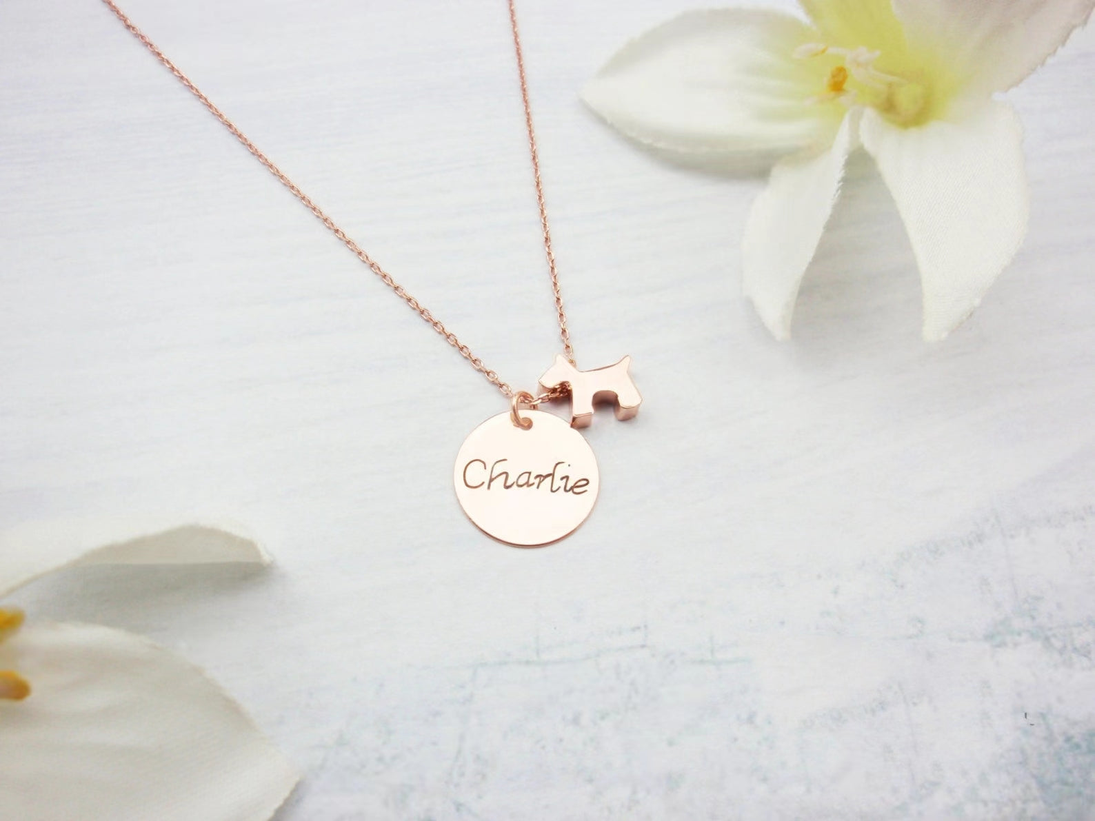 Personalized name dog necklace Fur baby necklace