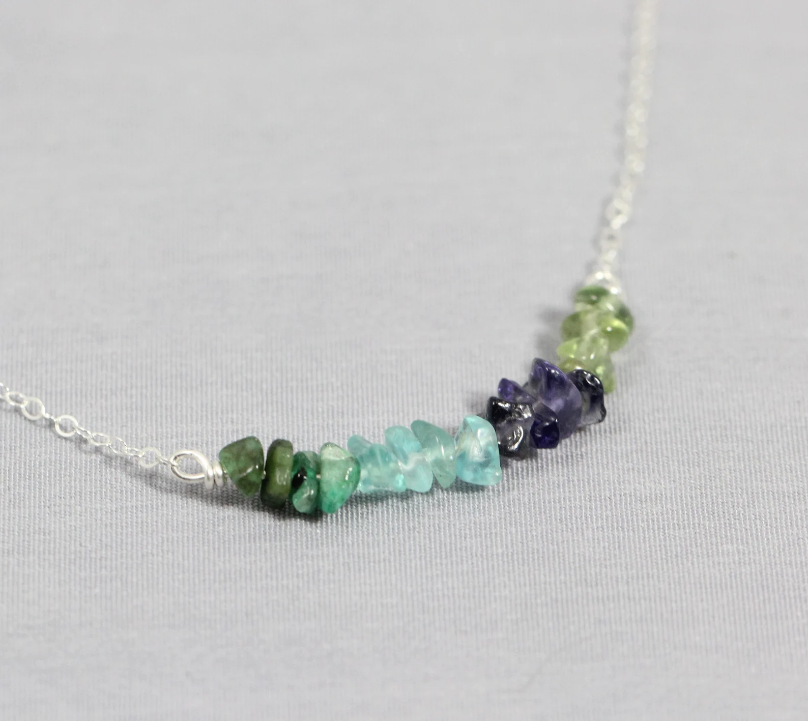 Family Birthstone Necklace, Mothers Day Gift