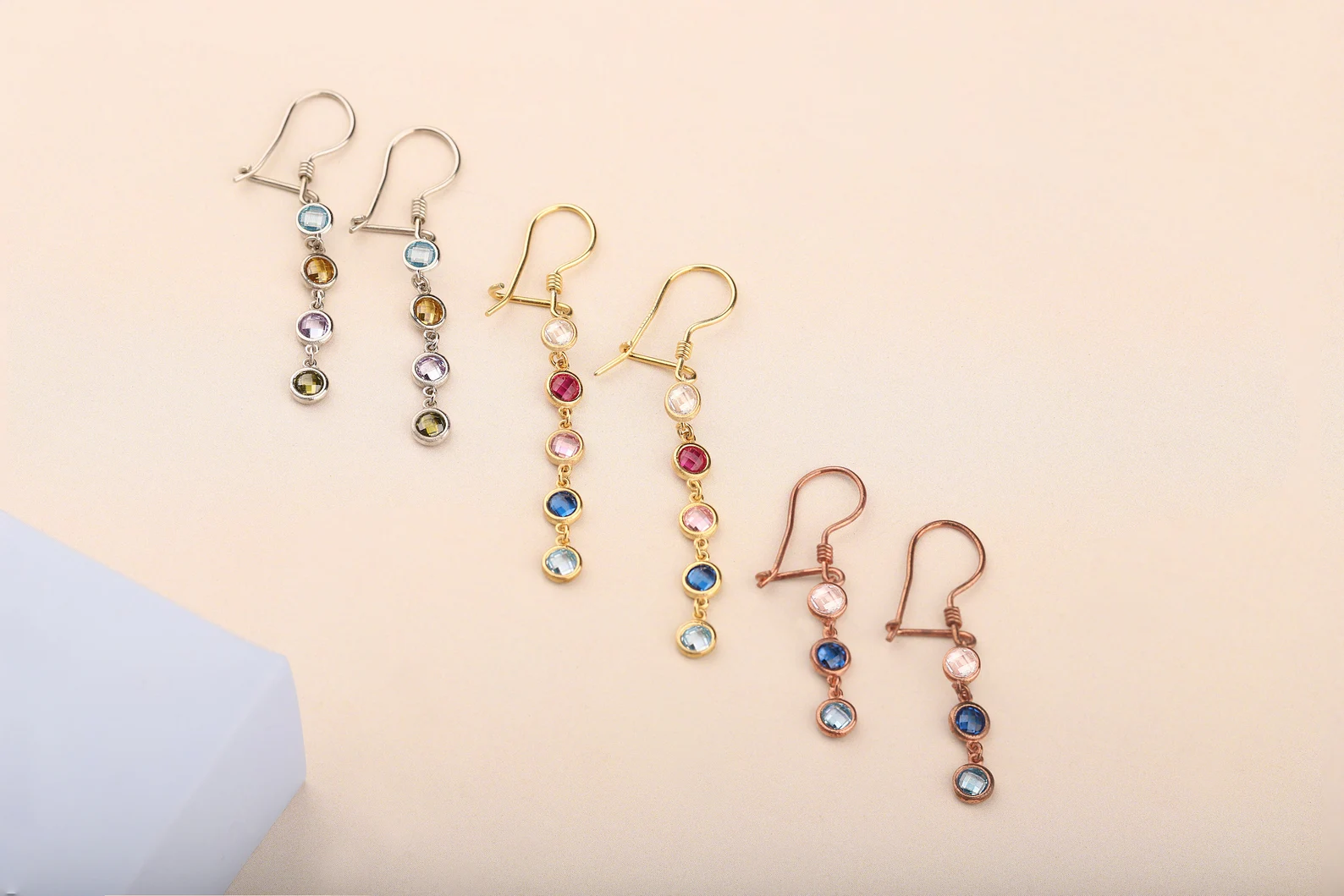 Family Birthstone Earrings * Dangle & Drop Earrings