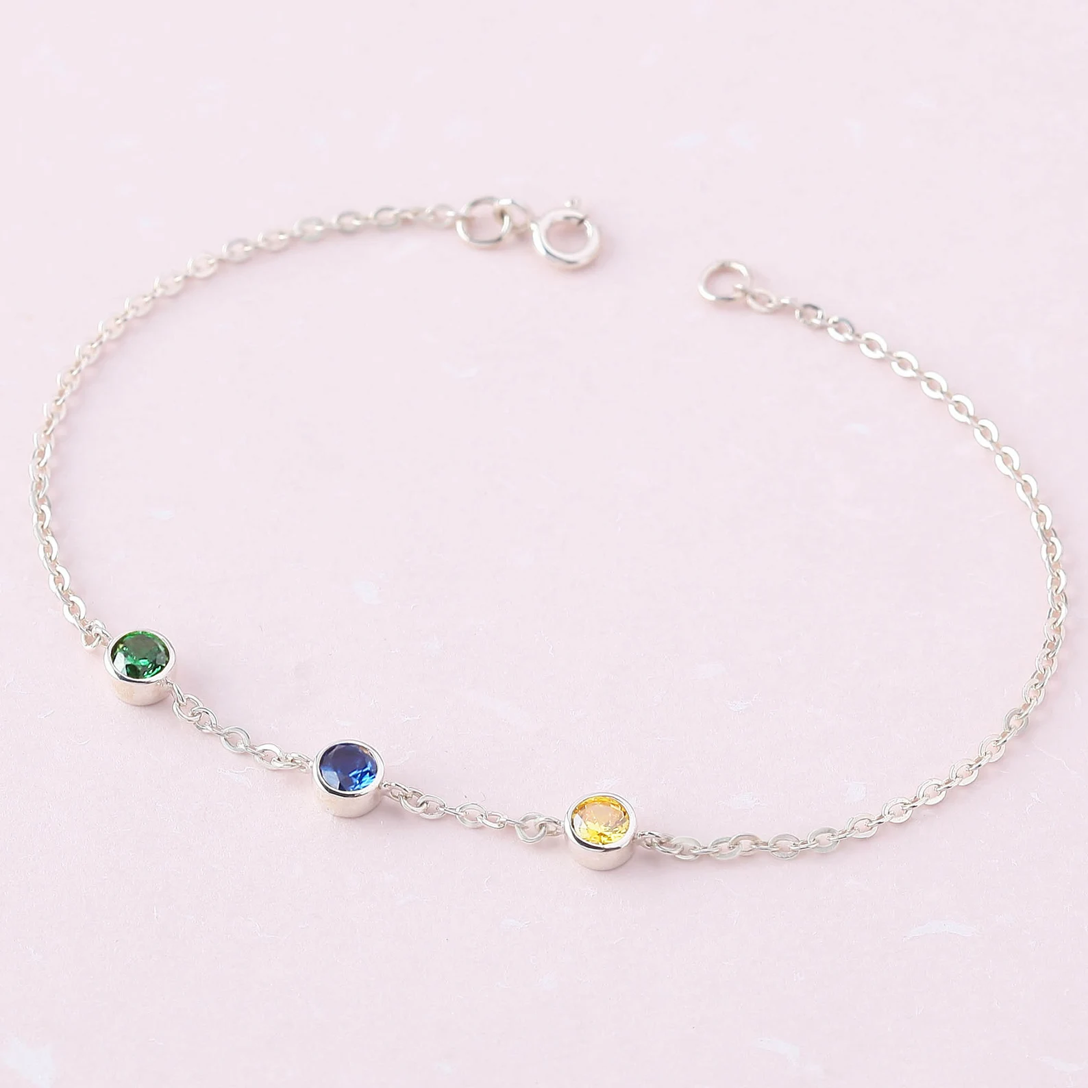 Family Birthstone Bracelet, Mom Bracelet With Birthstone