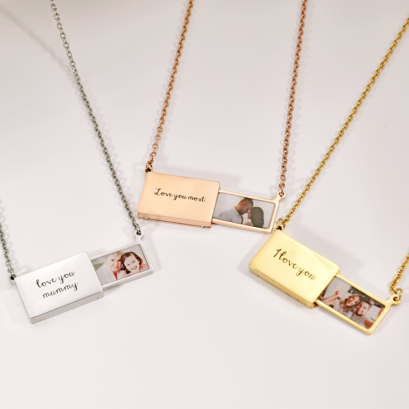 Custom Engraving Photo Locket, Picture Necklace Pendant, Picture Holder Necklace