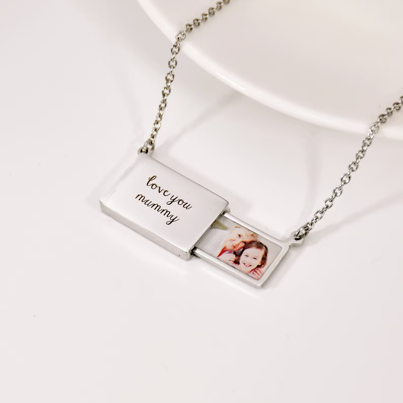 Custom Engraving Photo Locket, Picture Necklace Pendant, Picture Holder Necklace