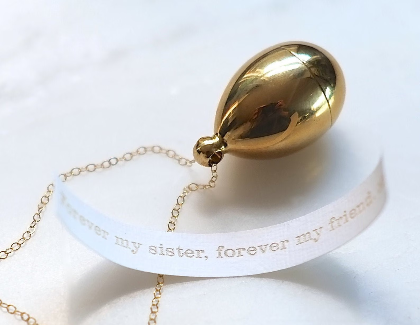 Brass Secret Message Locket Necklace