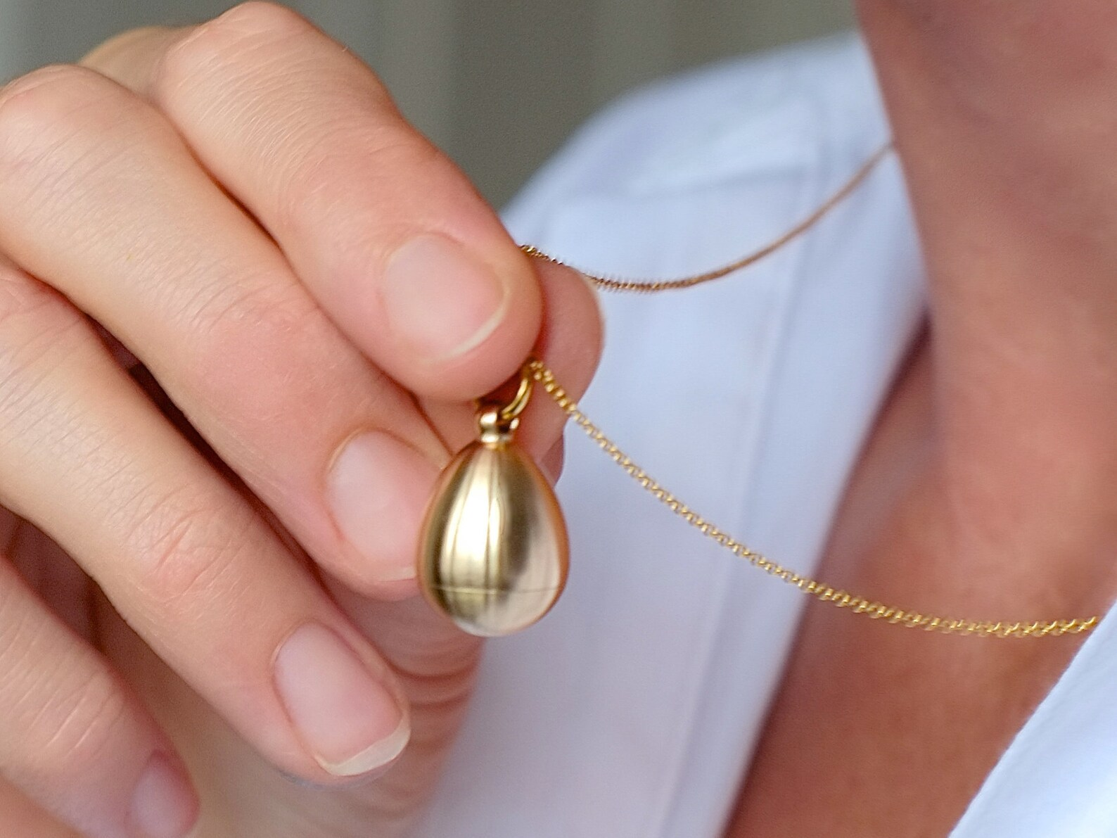 Brass Secret Message Locket Necklace