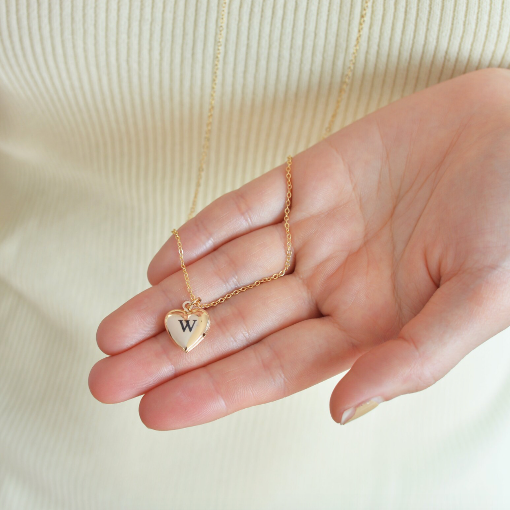 Personalized Heart Lockets Engraved Heart Necklace