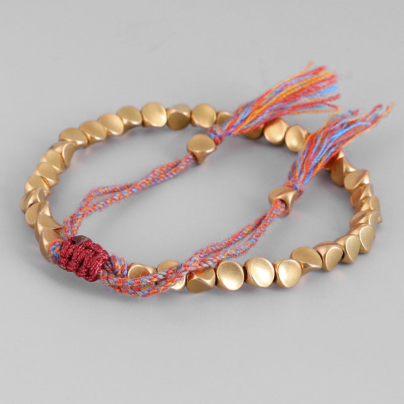 Tibetan Copper Beads Healing Luck Bracelet