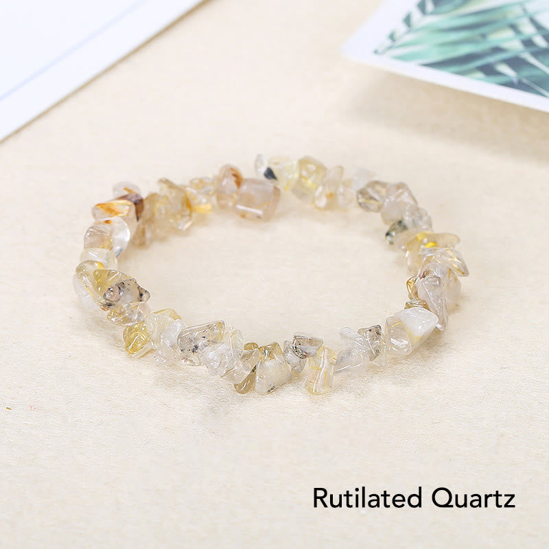 Natural Irregular Shape Crystal Stone Warmth Soothing Bracelet