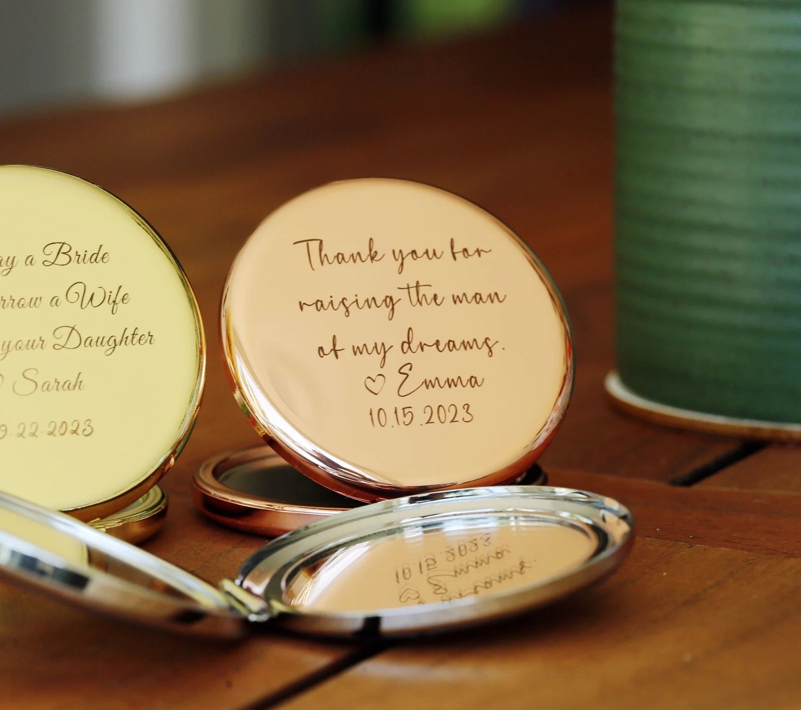 Personalized Compact Mirror, Mother of the Bride Gift