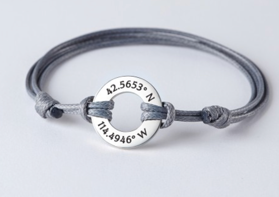 Leather Coordinates Bracelet