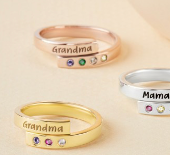 Personalized Birthstone Wrap Ring