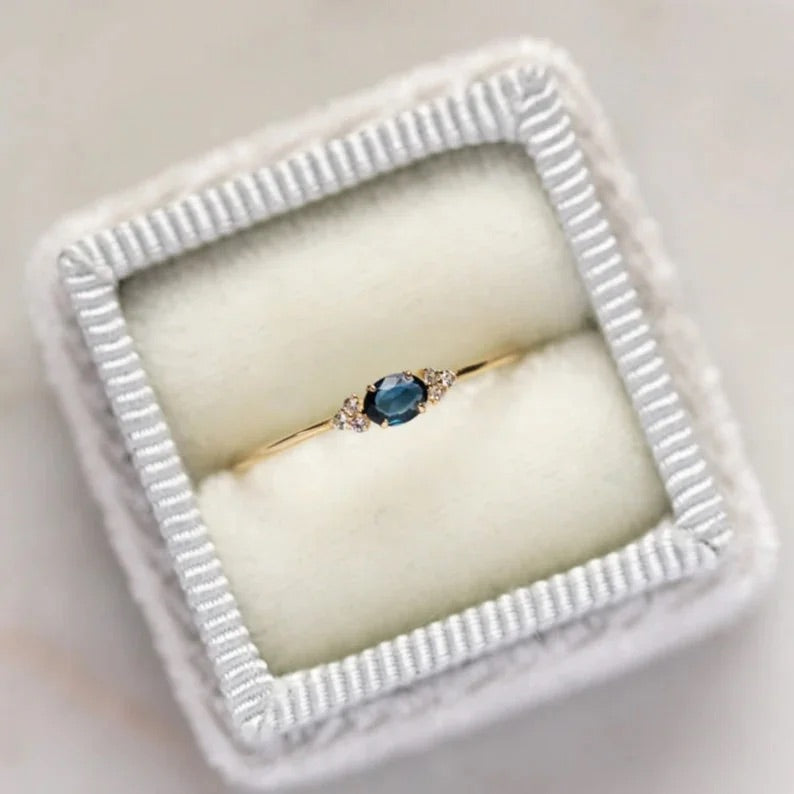 Art Deco Birthstone Ring