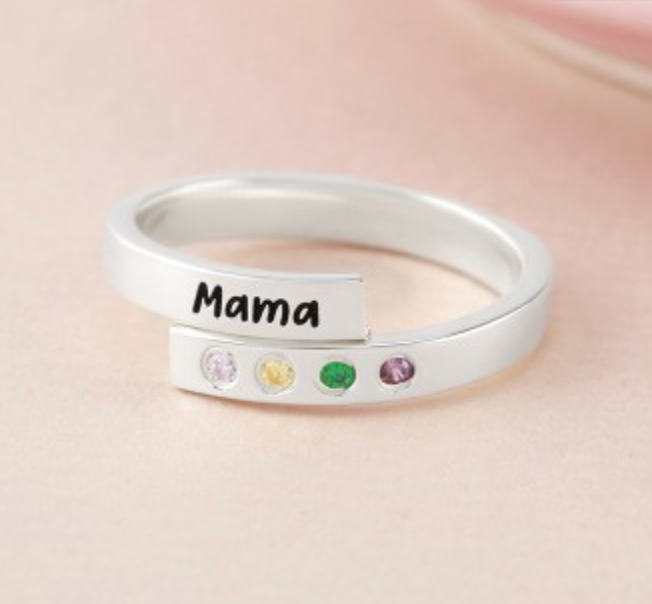 Personalized Birthstone Wrap Ring