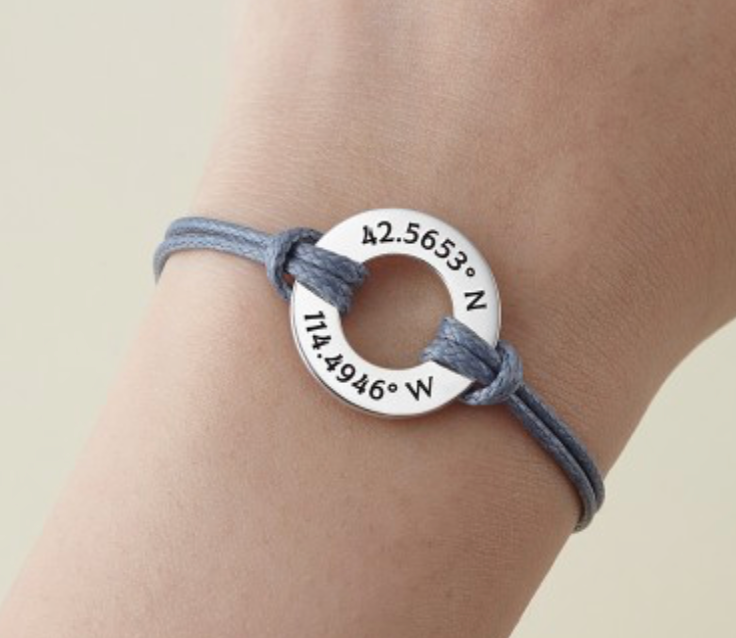 Leather Coordinates Bracelet