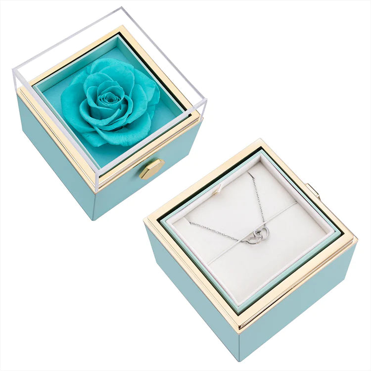 ETERNAL ROSE BOX - WITH ENGRAVED NECKLACE