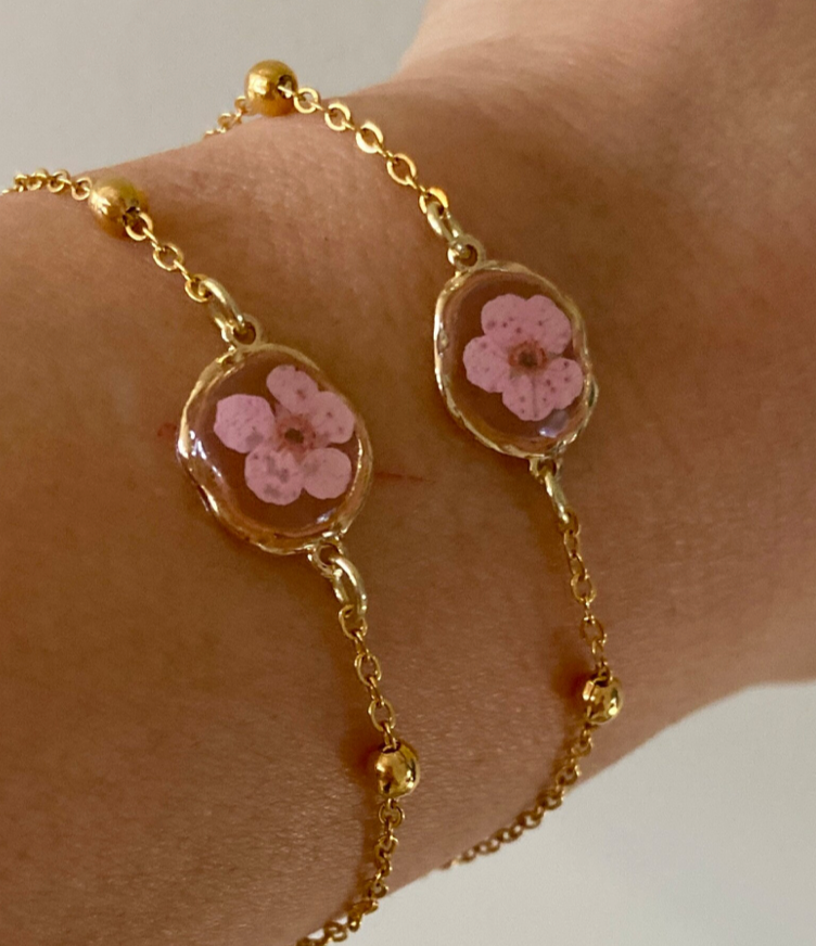 Pressed Dried Flower Bracelet