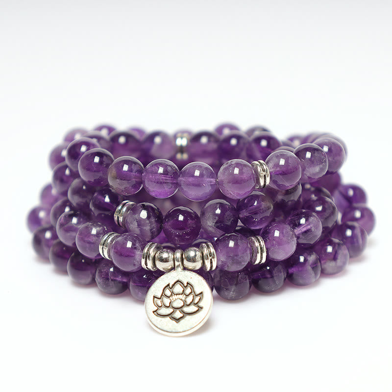 Natural Amethyst Purification Mala Bracelet