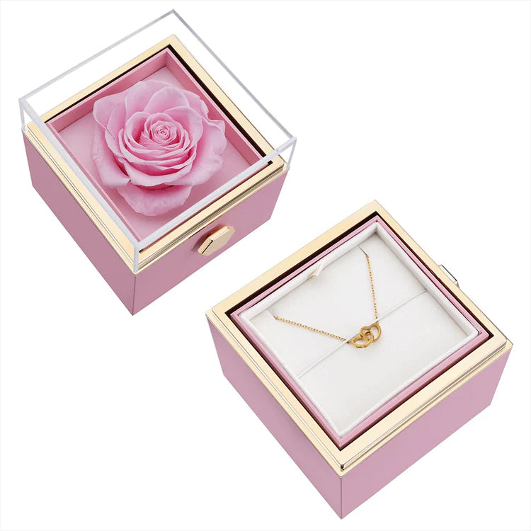 ETERNAL ROSE BOX - WITH ENGRAVED NECKLACE