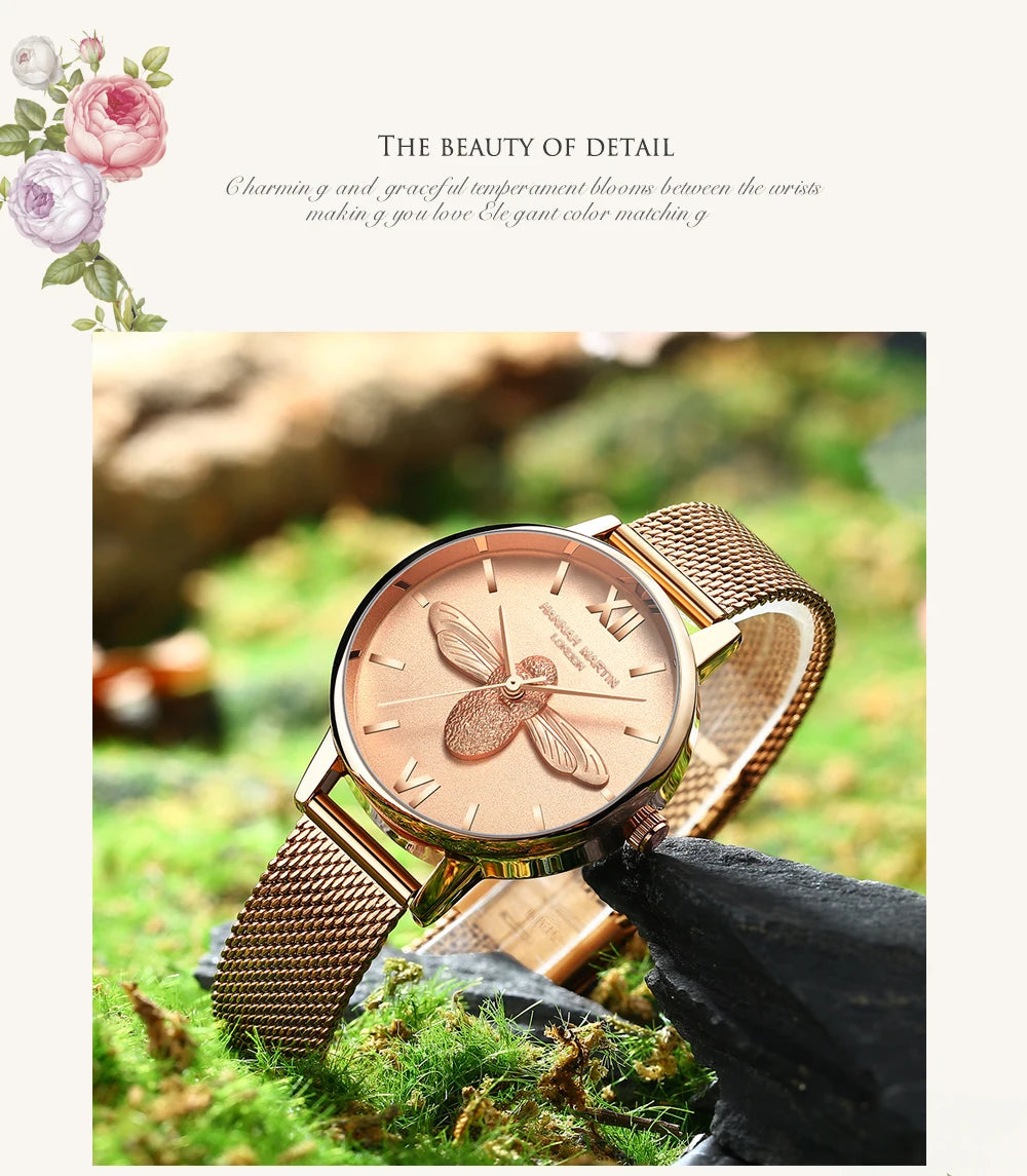 Top Brand Luxury Quartz Rose Gold Designer Watch Watches For Women