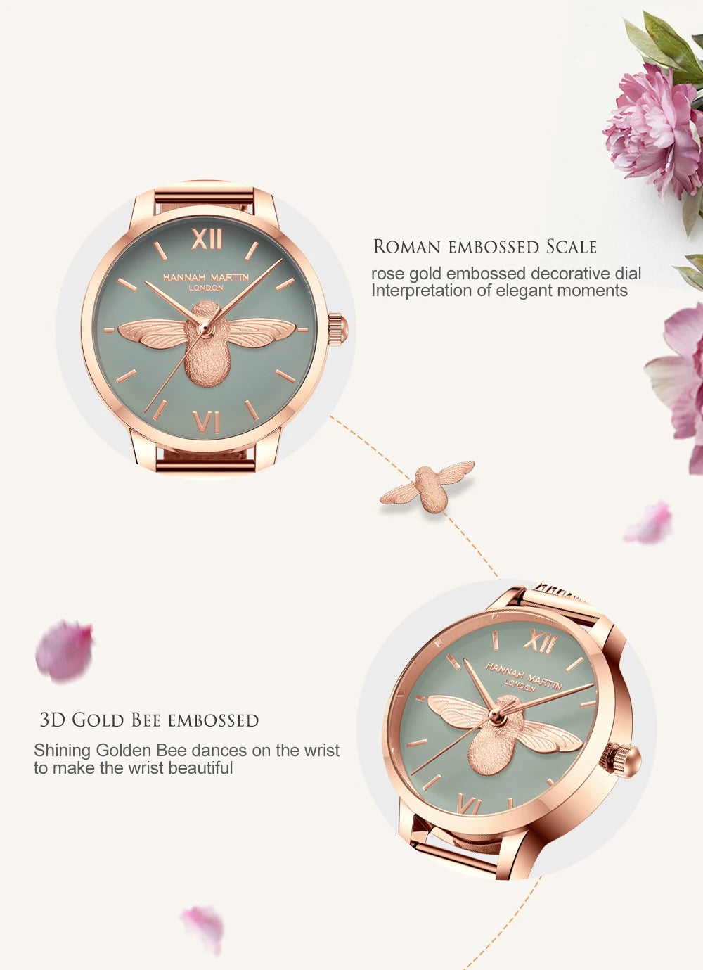 Top Brand Luxury Quartz Rose Gold Designer Watch Watches For Women