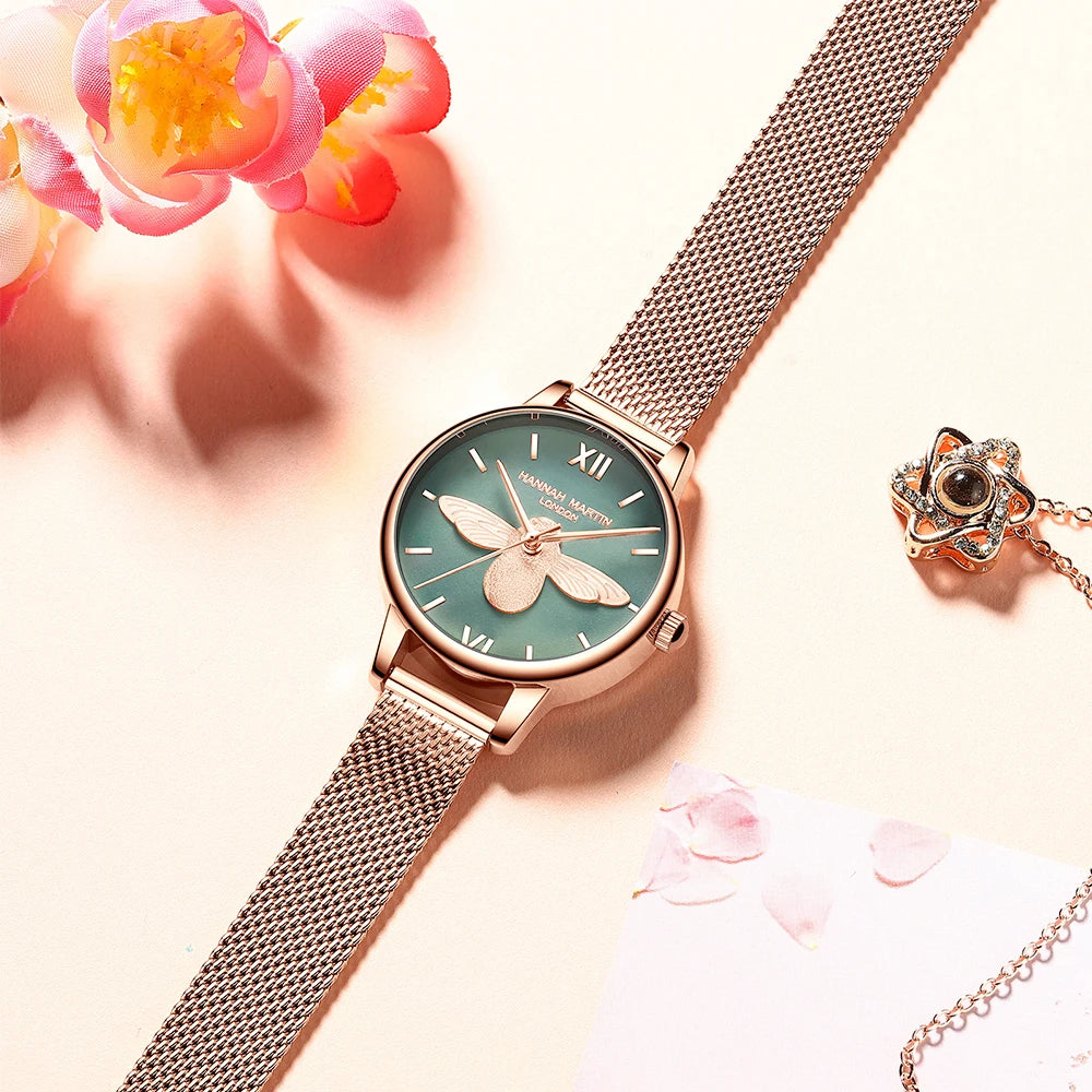 Top Brand Luxury Quartz Rose Gold Designer Watch Watches For Women