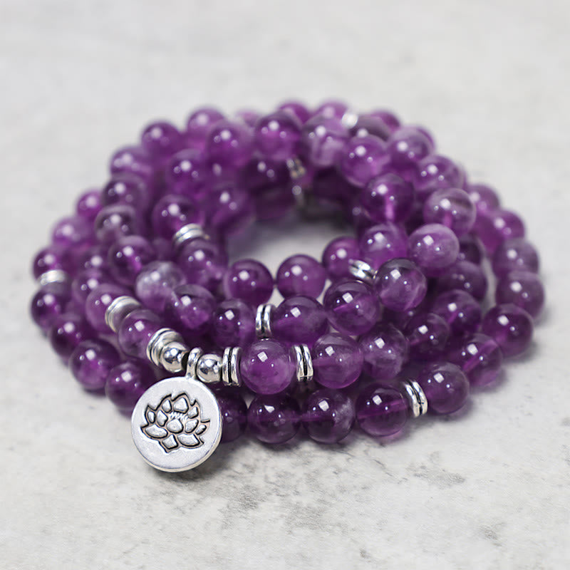 Natural Amethyst Purification Mala Bracelet