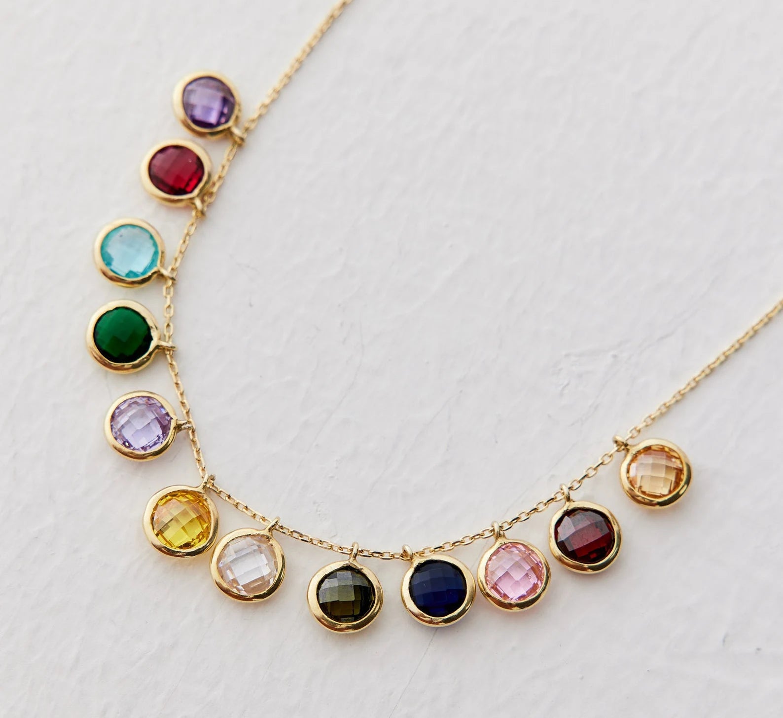 Dainty Birthstone Necklace, Birthstone Gemstone Jewelry