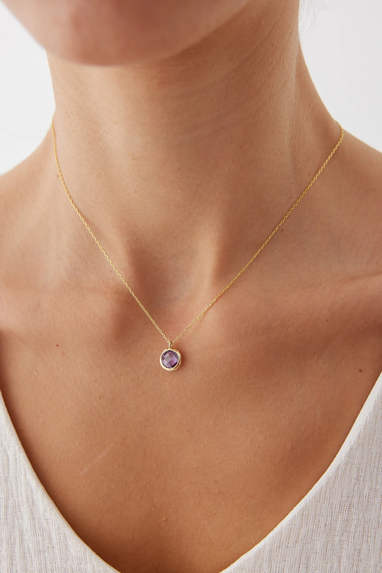 Dainty Birthstone Necklace, Birthstone Gemstone Jewelry