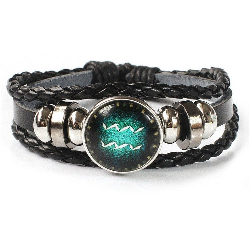 Multilayer Zodiac Bracelet Gift  Adjustable bracelet, High quality, Fashion, Leather bracelet