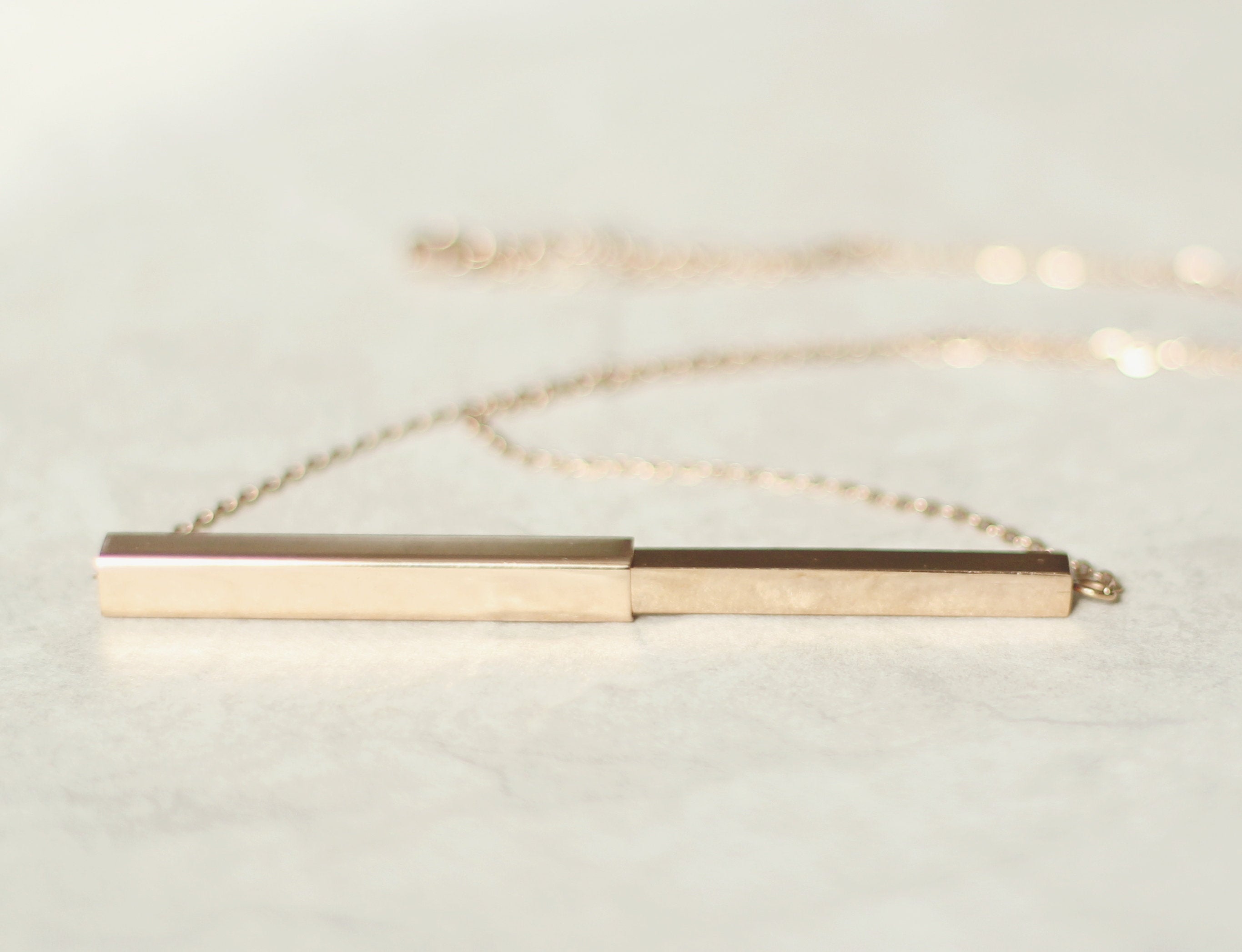 Bar Necklace Custom Engraved|Valentine's Day Gift For Her