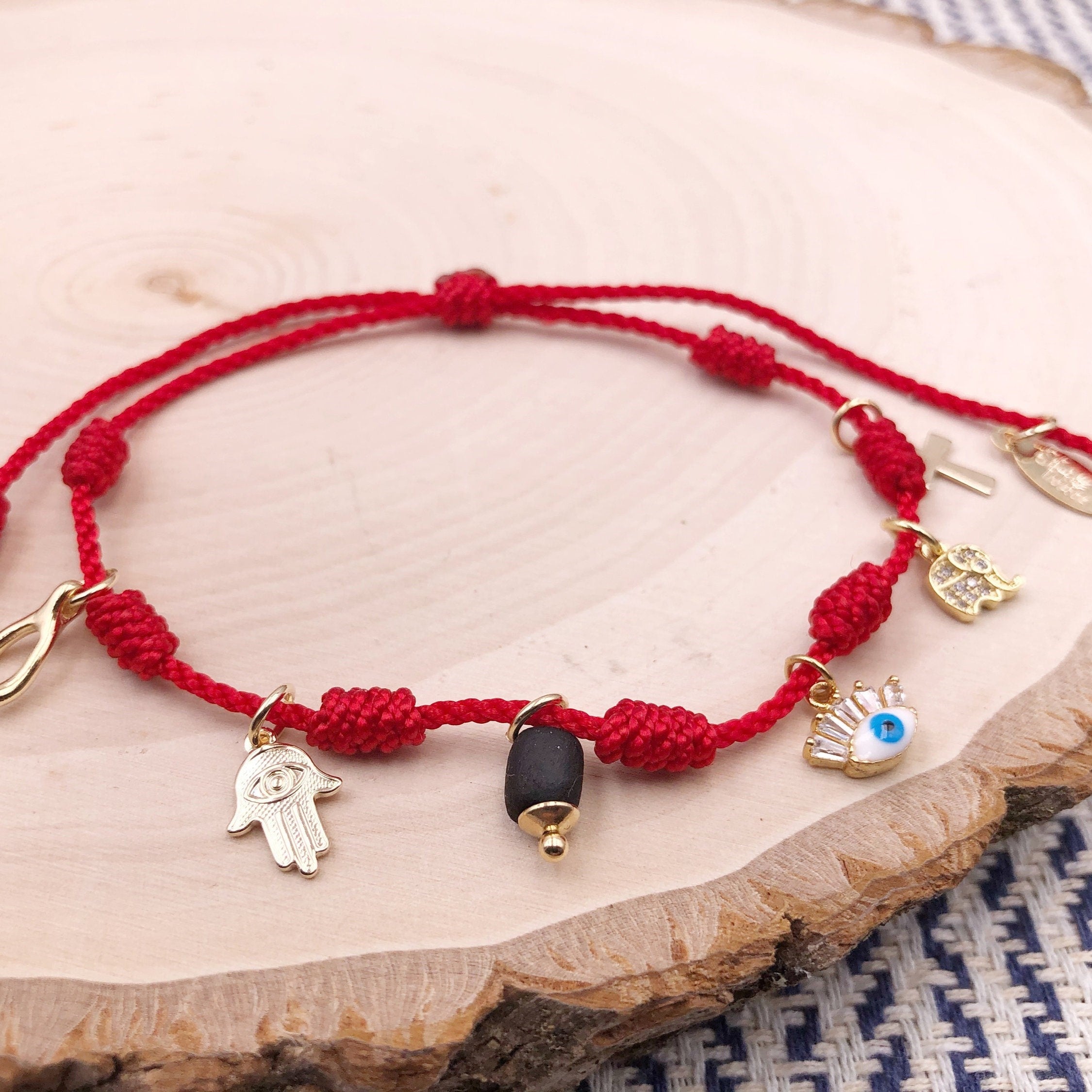 Powerful Seven Knots Red Bracelet Good Luck Bracelet