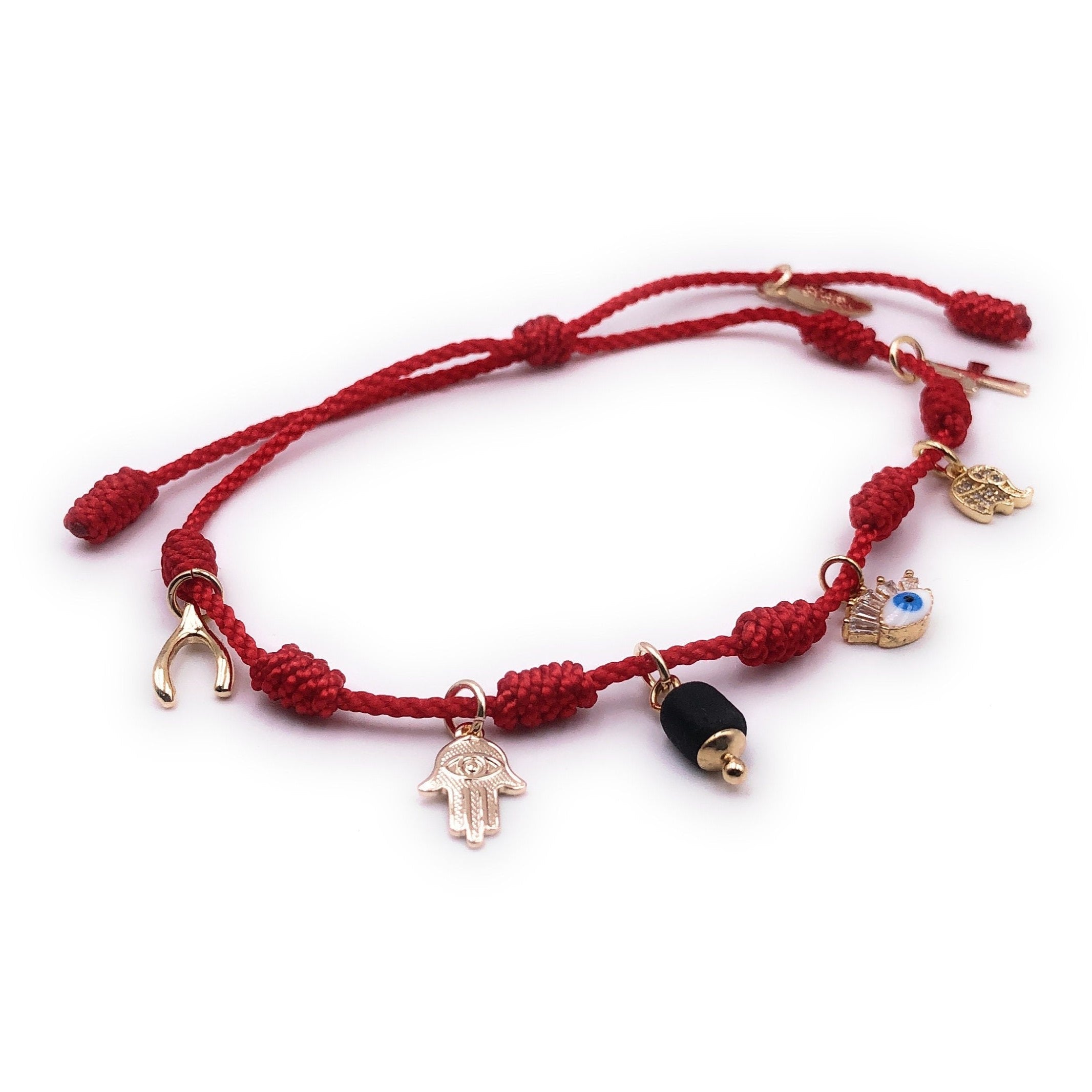 Powerful Seven Knots Red Bracelet Good Luck Bracelet