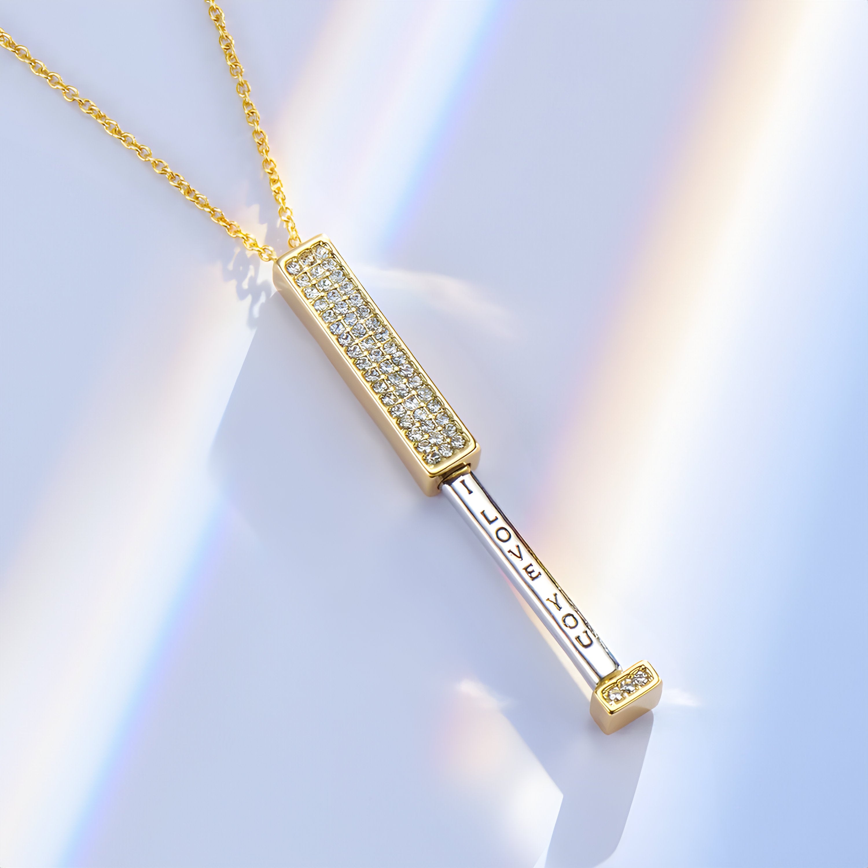 Personalized Secret Message Bar Necklace-Valentine's Day Or Birthday Gift For Her