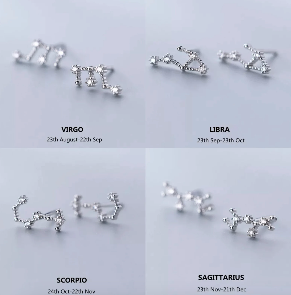 Zodiac Constellation Gift Earrings｜Zodiac Sign Earrings