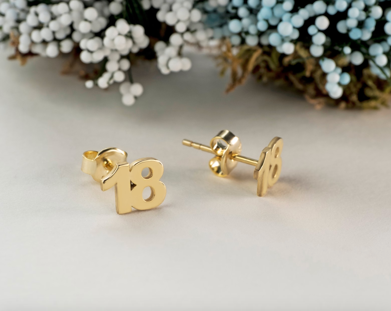 Custom Number Earrings